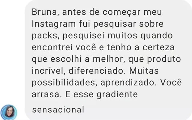 Depoimento: escolhi a melhor entre muitos packs